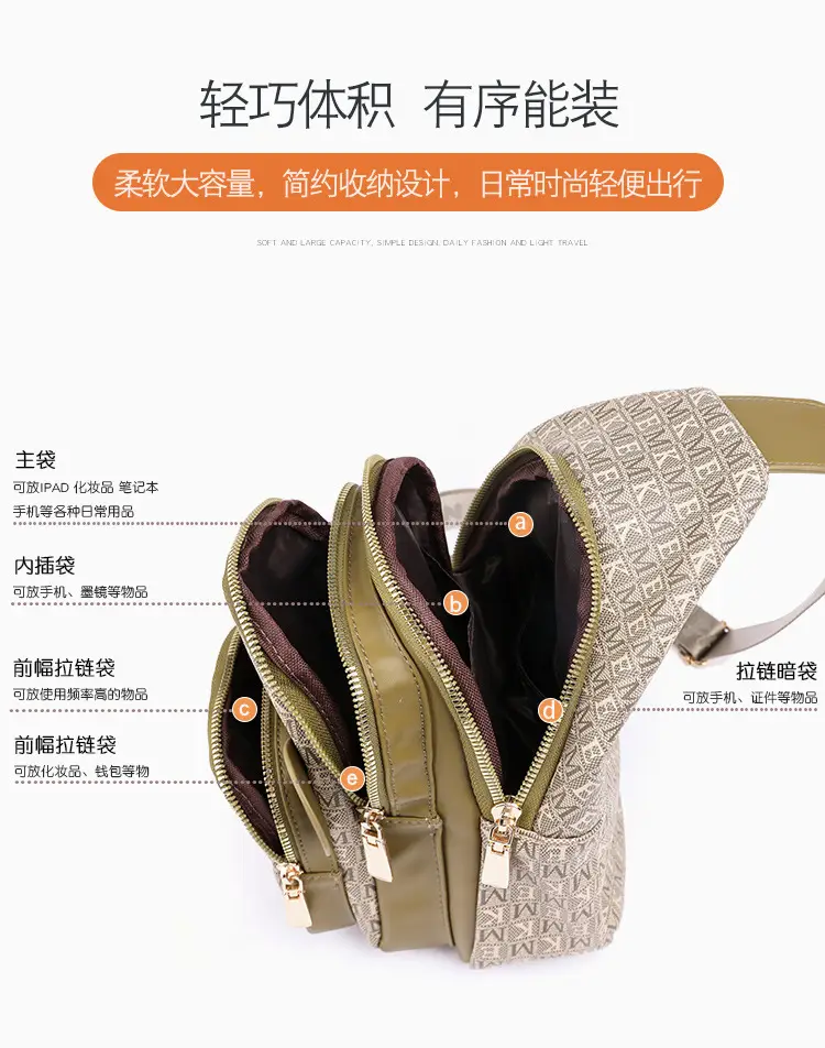 Multi-functional Chest Bag Women Shoulder Crossbody All Colors — feature 12