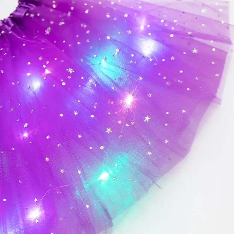 Orange Star Led Light-Up Puffy Tutu Skirt for Kids — feature 10