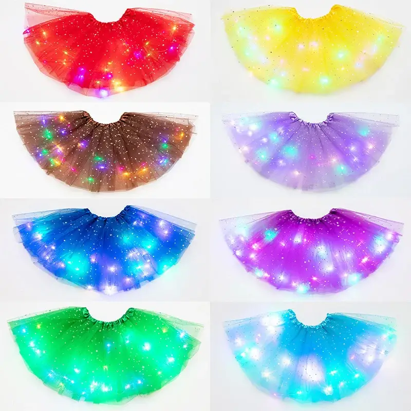 Orange Star Led Light-Up Puffy Tutu Skirt for Kids — feature 13