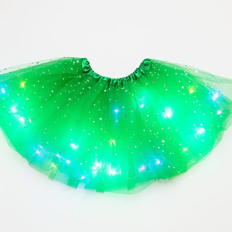 Orange Star Led Light-Up Puffy Tutu Skirt for Kids — feature 5