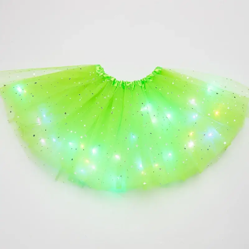 Orange Star Led Light-Up Puffy Tutu Skirt for Kids — feature 7