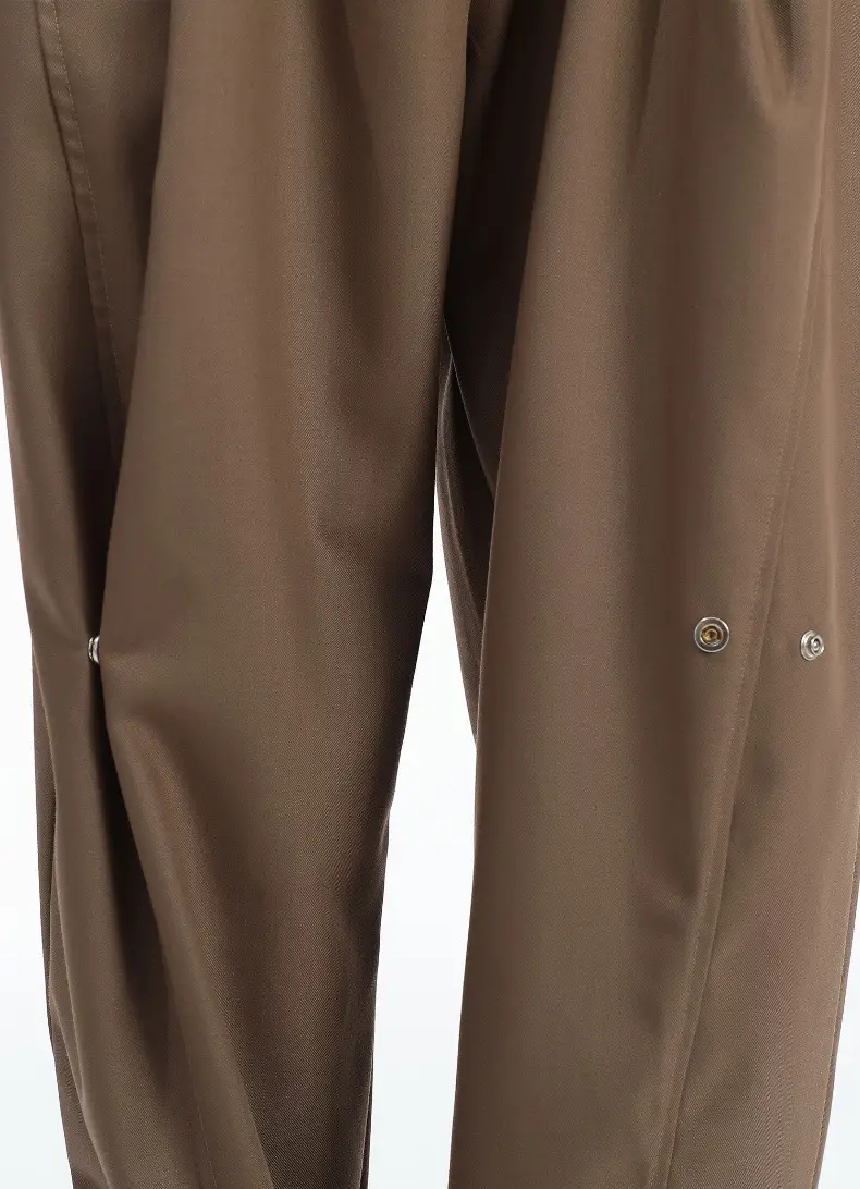 Men Wide Leg Pants Brown Slimming Summer Loose Fit — feature 4