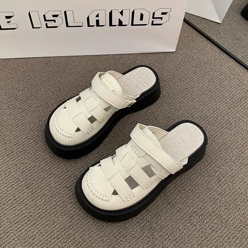 Women White Wedge Sandals Summer 2025 - Image 5