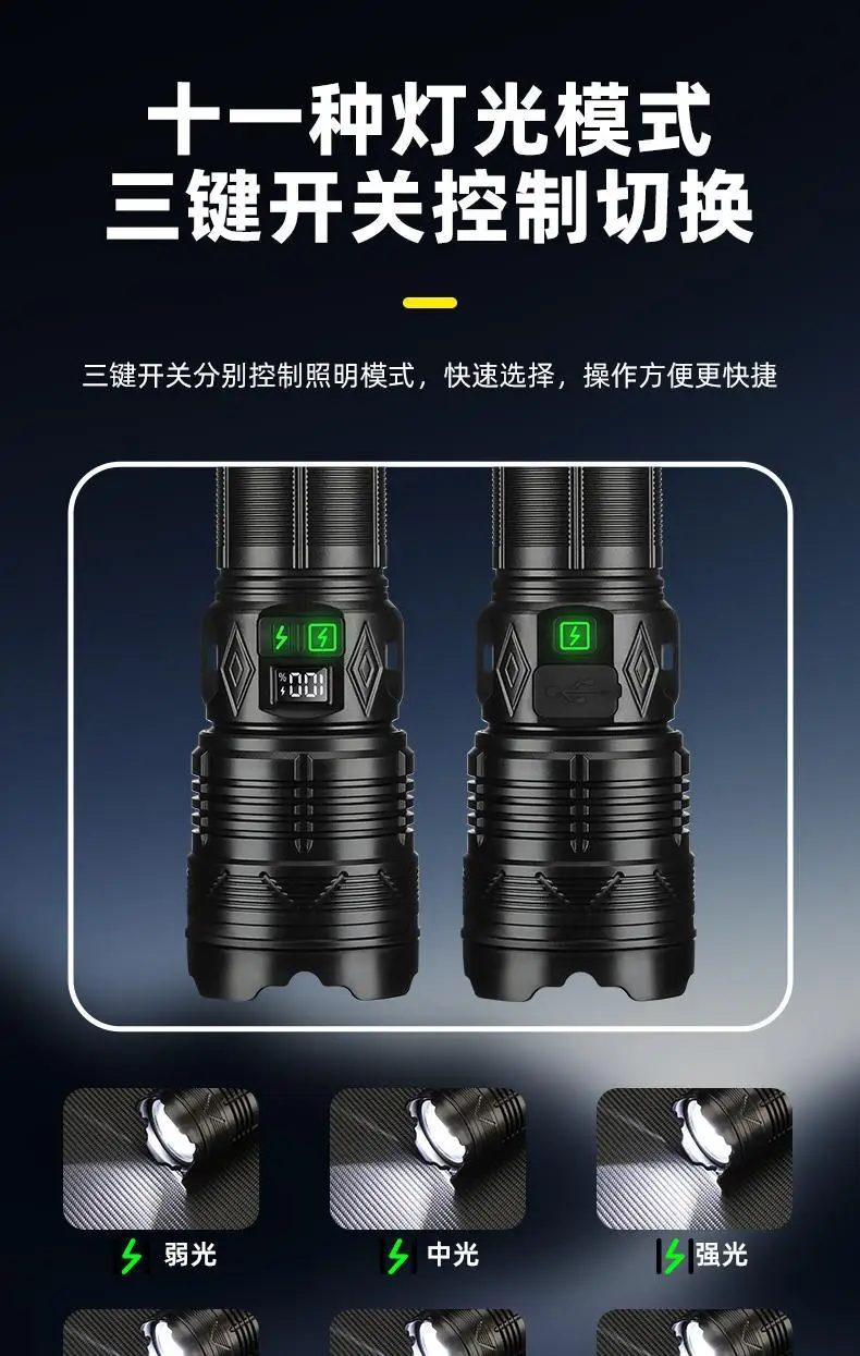 Rechargeable Outdoor Flashlight with Strong Beam & Long Battery β feature 5