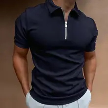 Men's White Striped Polo Shirt Collar Summer 2023 — feature 11