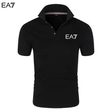 Men's White Striped Polo Shirt Collar Summer 2023 — feature 17
