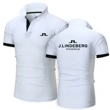 Men's White Striped Polo Shirt Collar Summer 2023 — feature 23