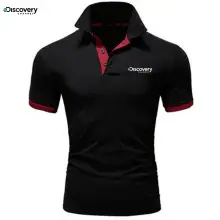 Men's White Striped Polo Shirt Collar Summer 2023 — feature 3