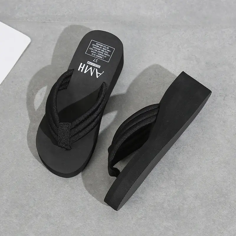 Summer Non-slip Flip-flops Women's Summer Thick-soled Fashionable Outer Wearing Slippers Women's Outer Height Increasing Herringbone New Style Beach Instagram Popular - Image 2