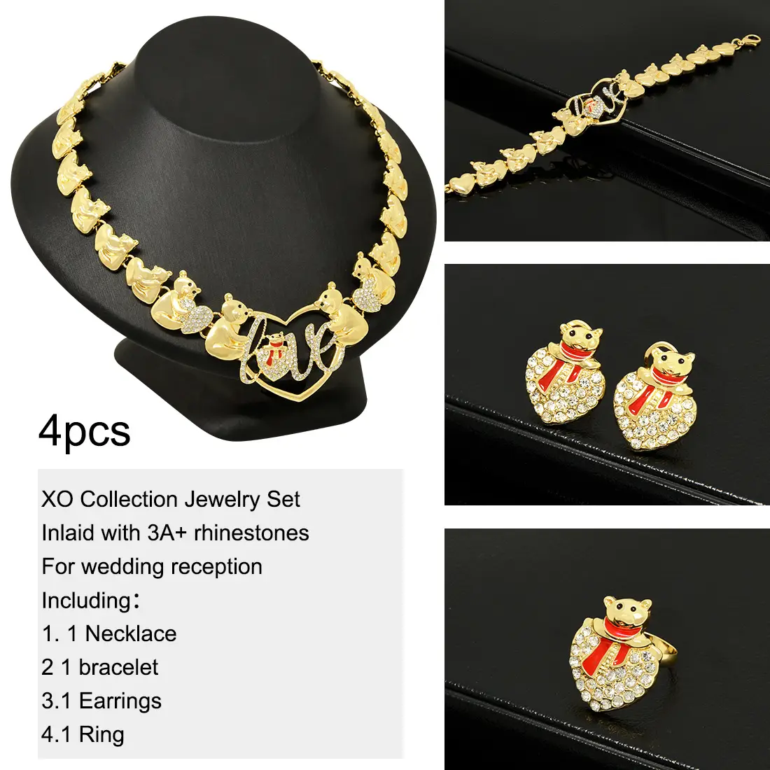 Gold Heart Chain Necklace Set for Women - Image 20