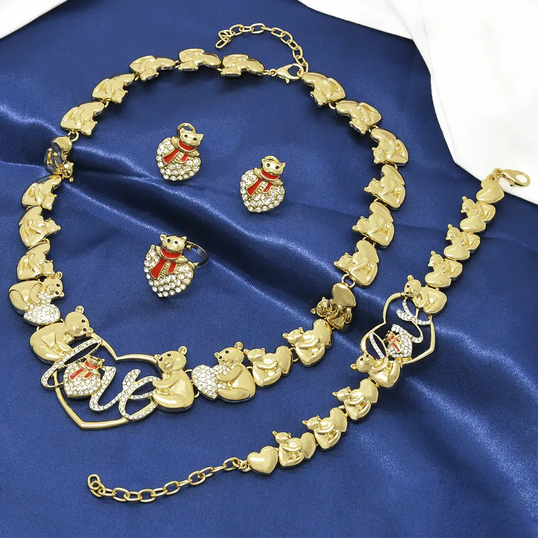 Gold Heart Chain Necklace Set for Women — feature 19