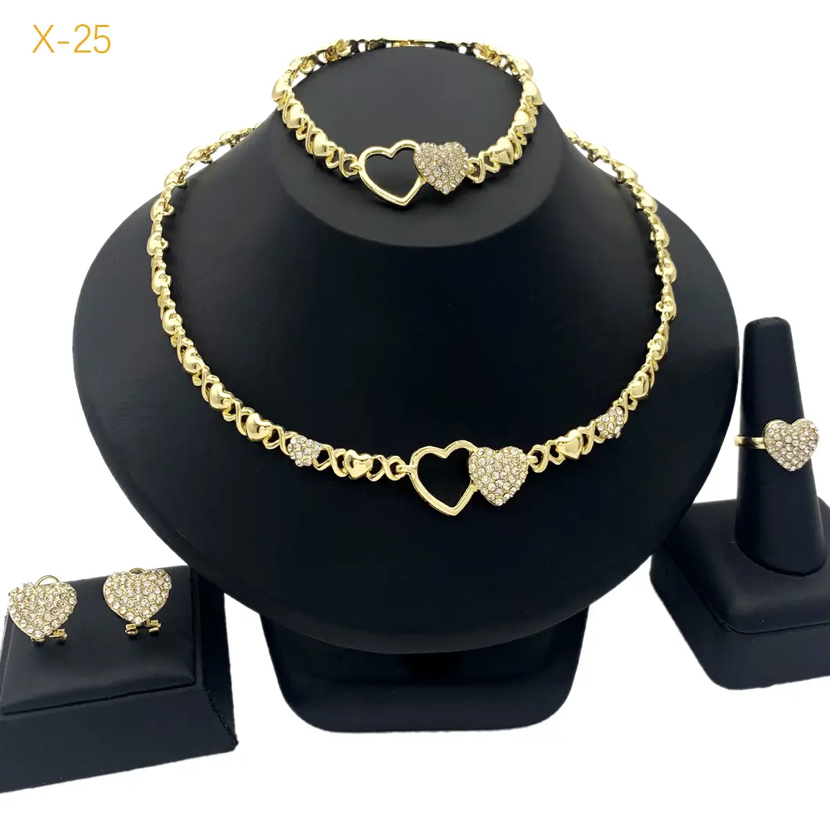 Gold Heart Chain Necklace Set for Women — feature 20