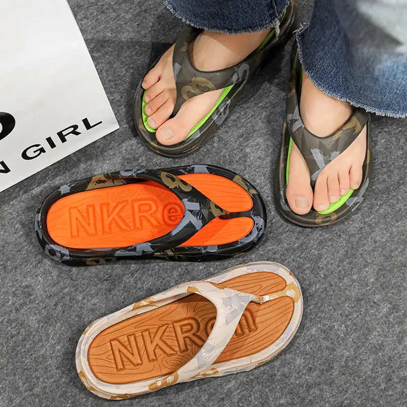 Soft Bottom Sports Slippers Men's Summer Outer Wear Non-Slip Wear-Resistant Clip Flip-Flops Outdoor Casual Thick Bottom Beach Sandals