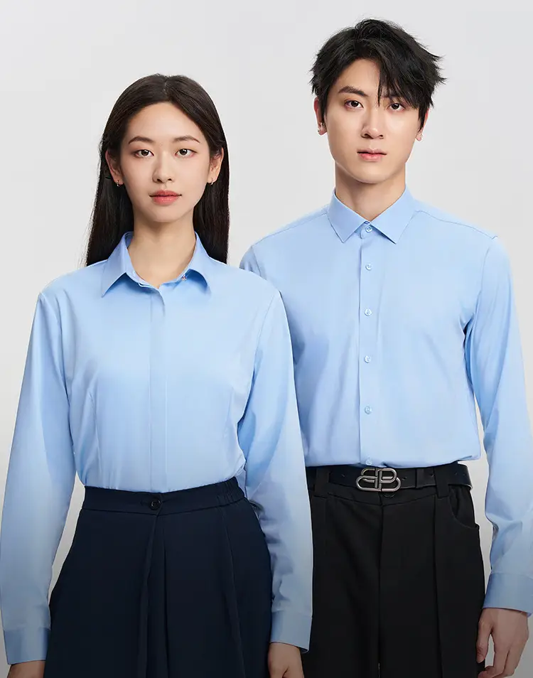 Men's Tencel Cotton Embroidered Shirt Burgundy Spring Autumn — feature 5