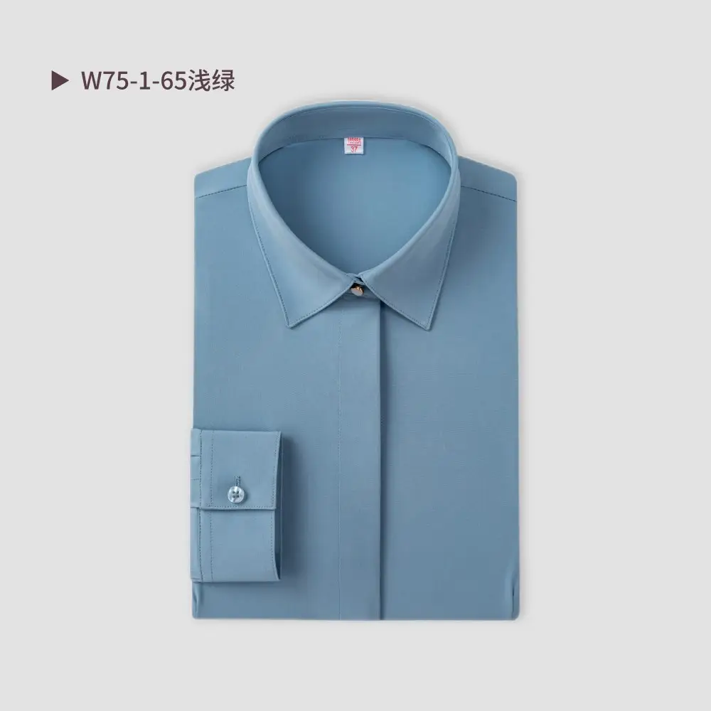 Men's Tencel Cotton Embroidered Shirt Burgundy Spring Autumn - Image 12