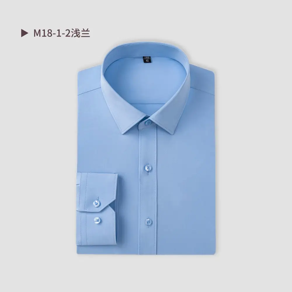 Men's Tencel Cotton Embroidered Shirt Burgundy Spring Autumn - Image 2