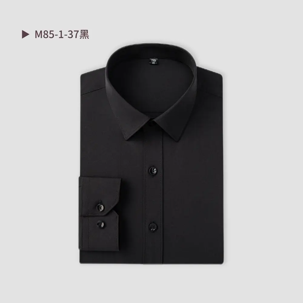 Men's Tencel Cotton Embroidered Shirt Burgundy Spring Autumn - Image 3