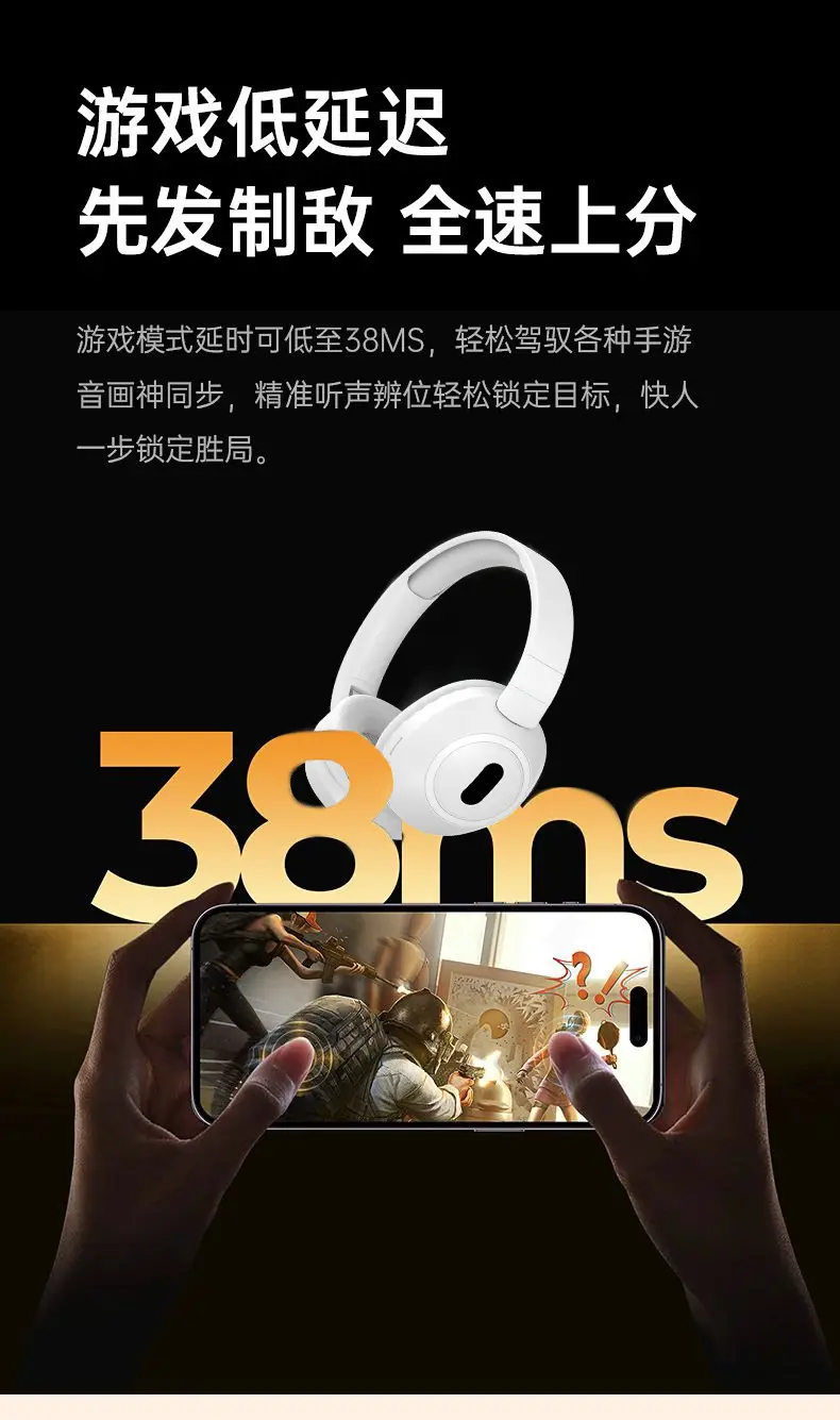 White Wireless Bluetooth Headset Ultra Long Battery β feature 11