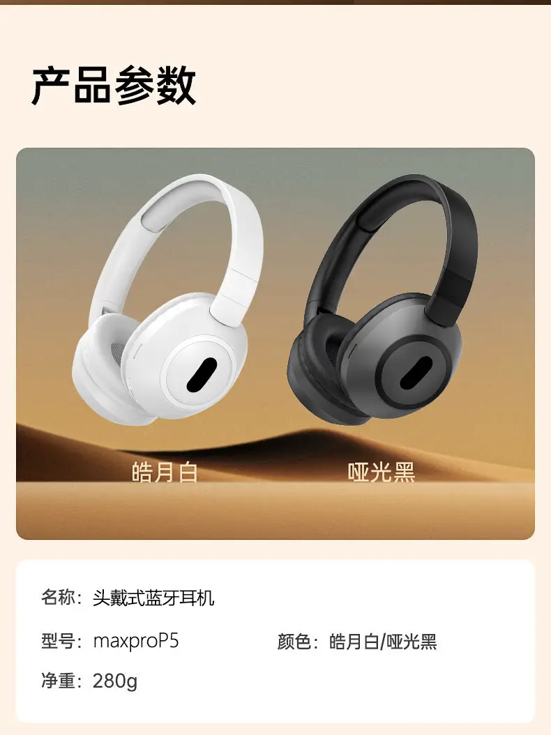 White Wireless Bluetooth Headset Ultra Long Battery β feature 17