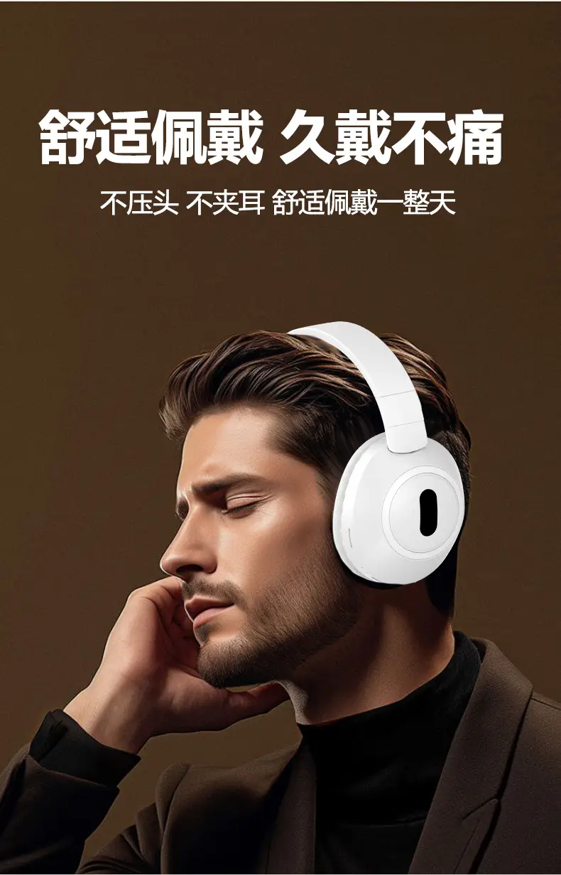 White Wireless Bluetooth Headset Ultra Long Battery β feature 5