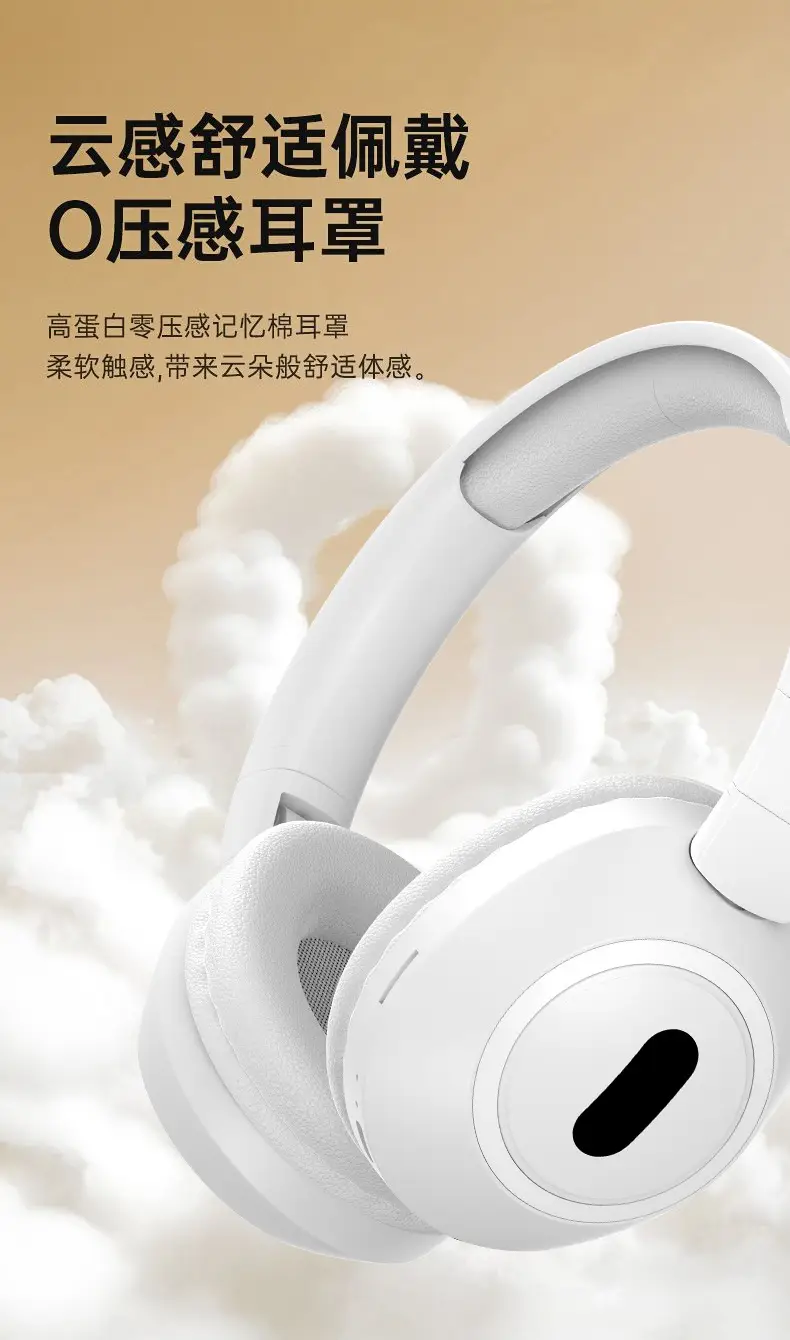 White Wireless Bluetooth Headset Ultra Long Battery β feature 7