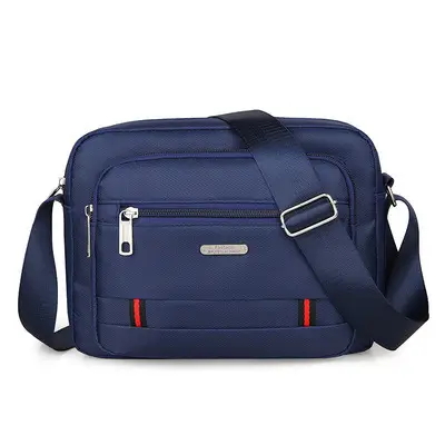 Men's Green Nylon Crossbody Bag with Zipper Pockets - Image 7