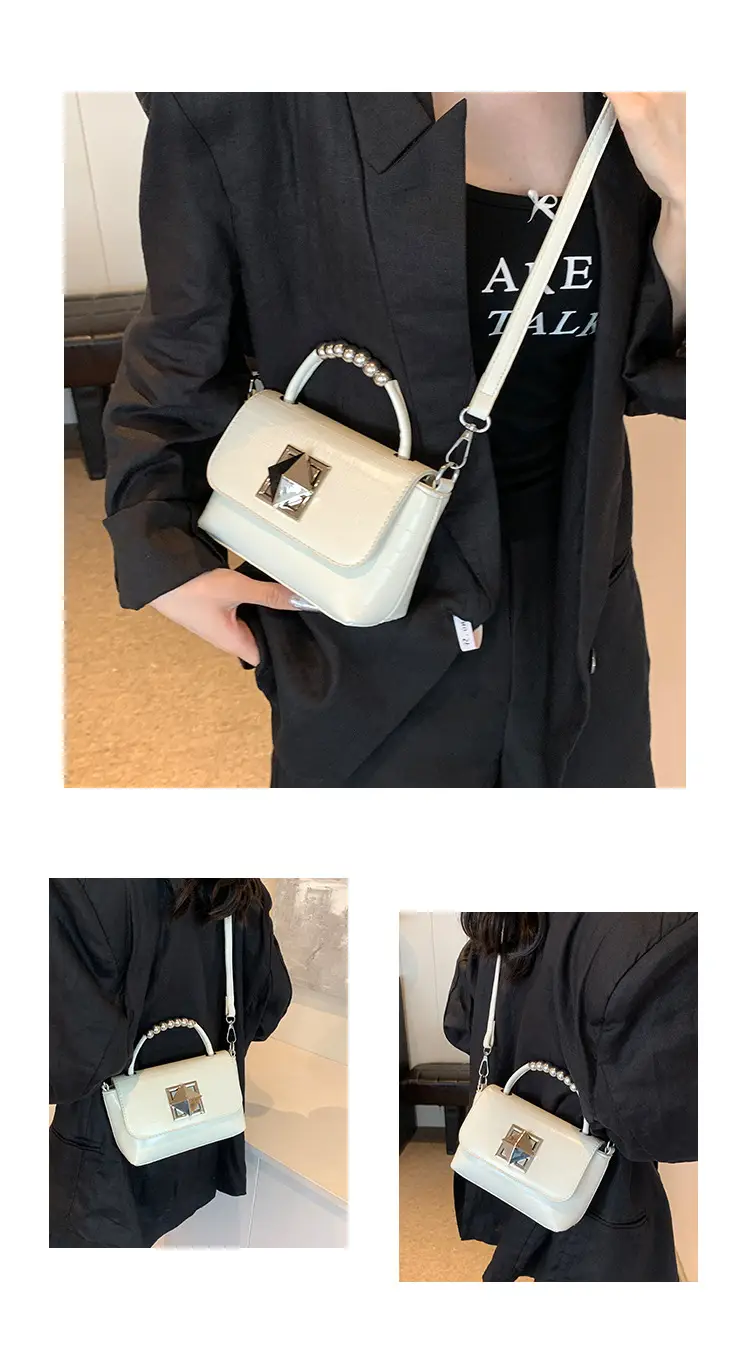 Textured Silver Square Shoulder Bag Women 2024 — feature 18