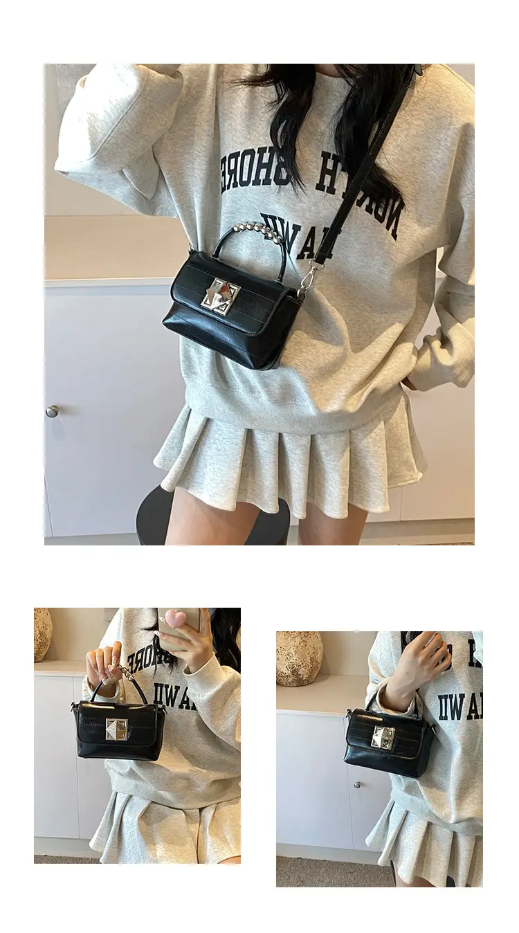 Textured Silver Square Shoulder Bag Women 2024 — feature 20