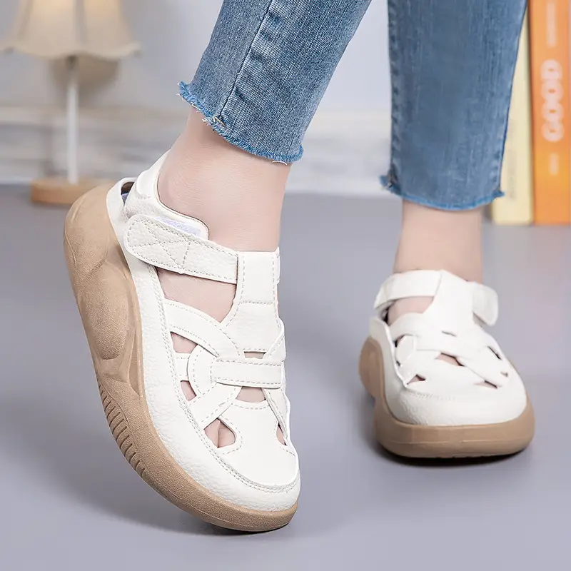 Women's 2025 Thick Sandals White Green Orange