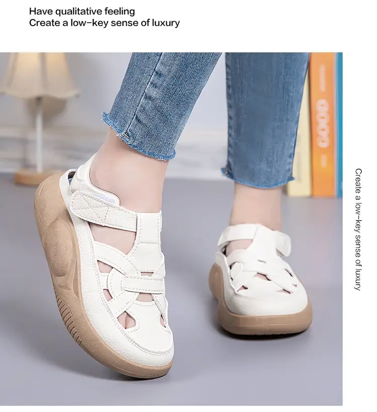 Women's 2025 Thick Sandals White Green Orange — feature 16