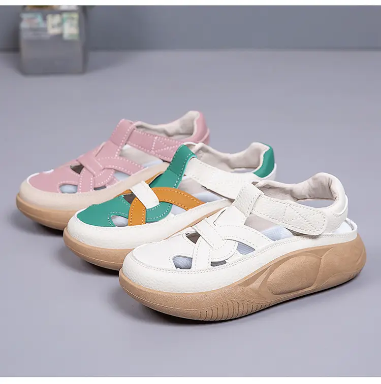 Women's 2025 Thick Sandals White Green Orange — feature 23