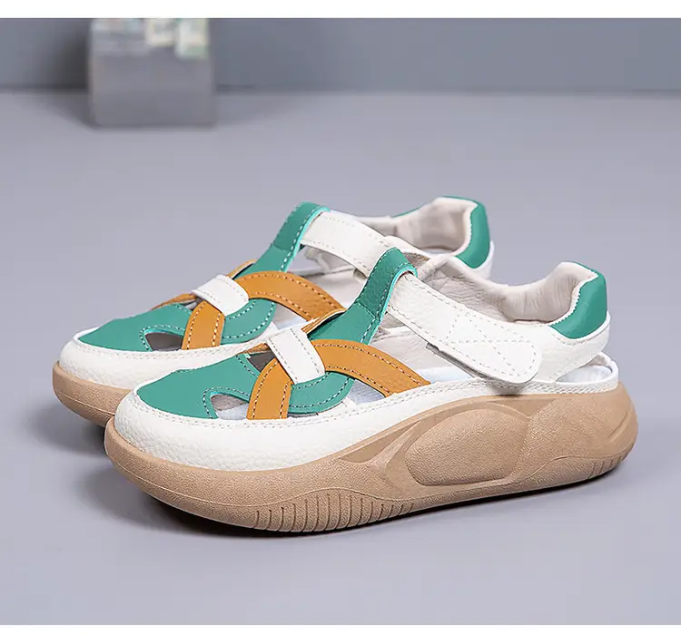 Women's 2025 Thick Sandals White Green Orange — feature 27