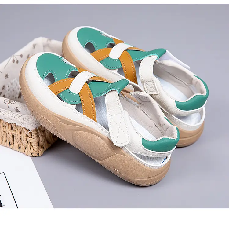 Women's 2025 Thick Sandals White Green Orange — feature 28