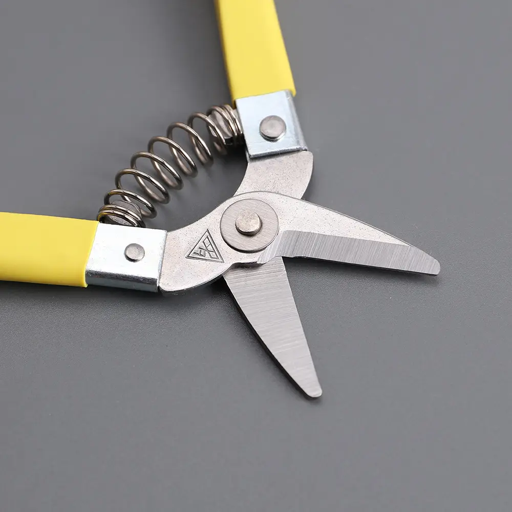 Luoding Fruit Shears Stainless Steel Branch Shears Non-slip Handle Pruning Shears Picking Fruit Shears Garden Scissors Size Yellow Shears - Image 6