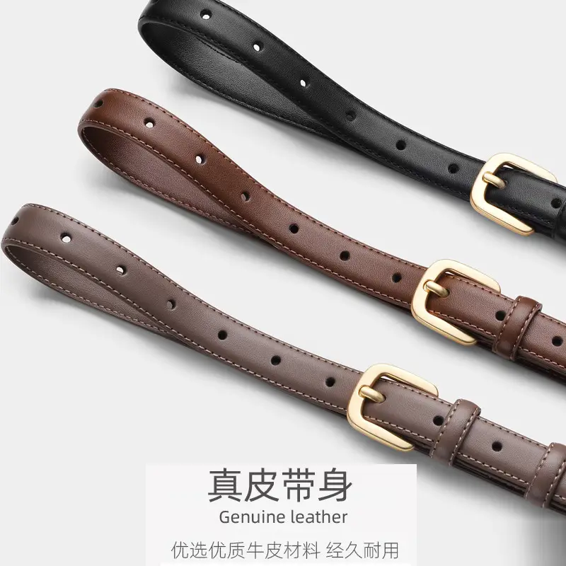 Women's Black Leather Belt for Suits & Jeans - Image 7