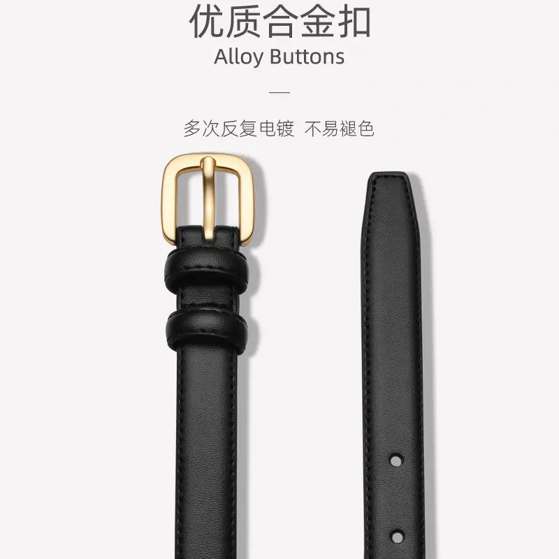 Women's Black Leather Belt for Suits & Jeans - Image 8