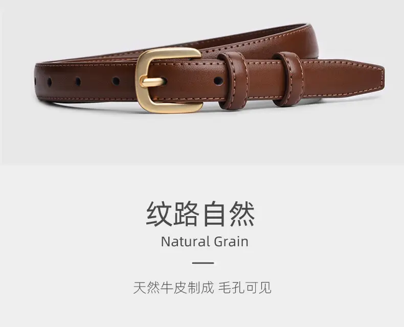 Women's Black Leather Belt for Suits & Jeans — feature 16