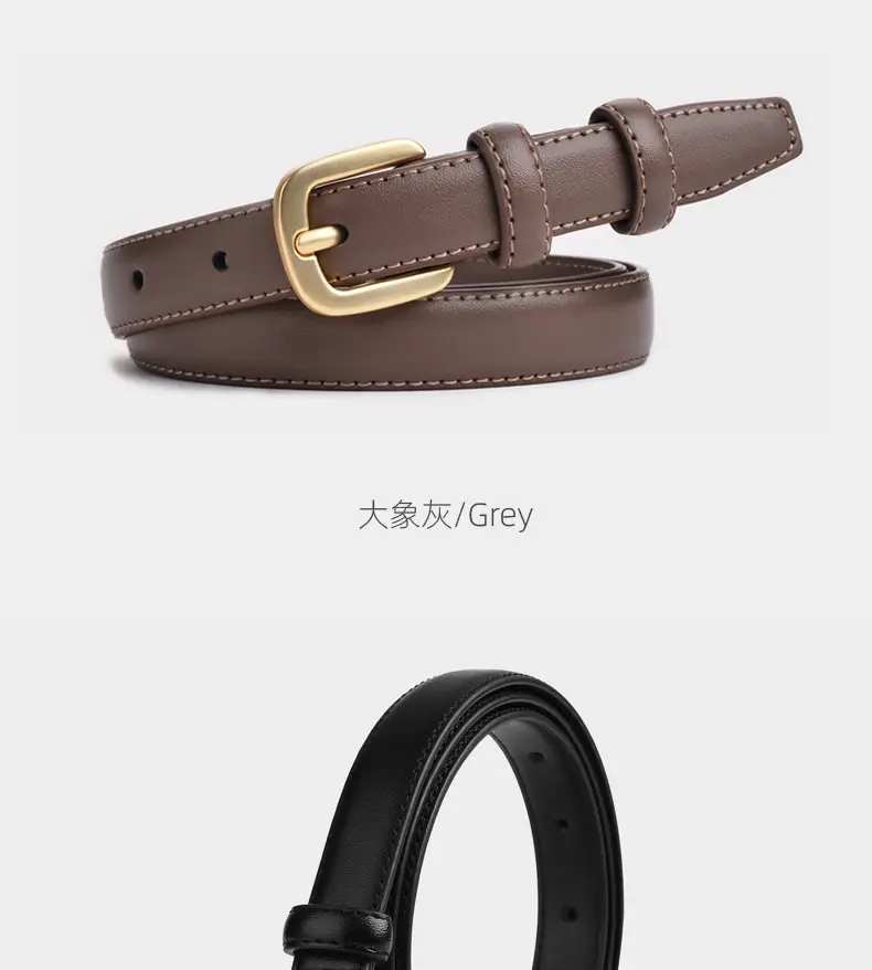 Women's Black Leather Belt for Suits & Jeans — feature 18