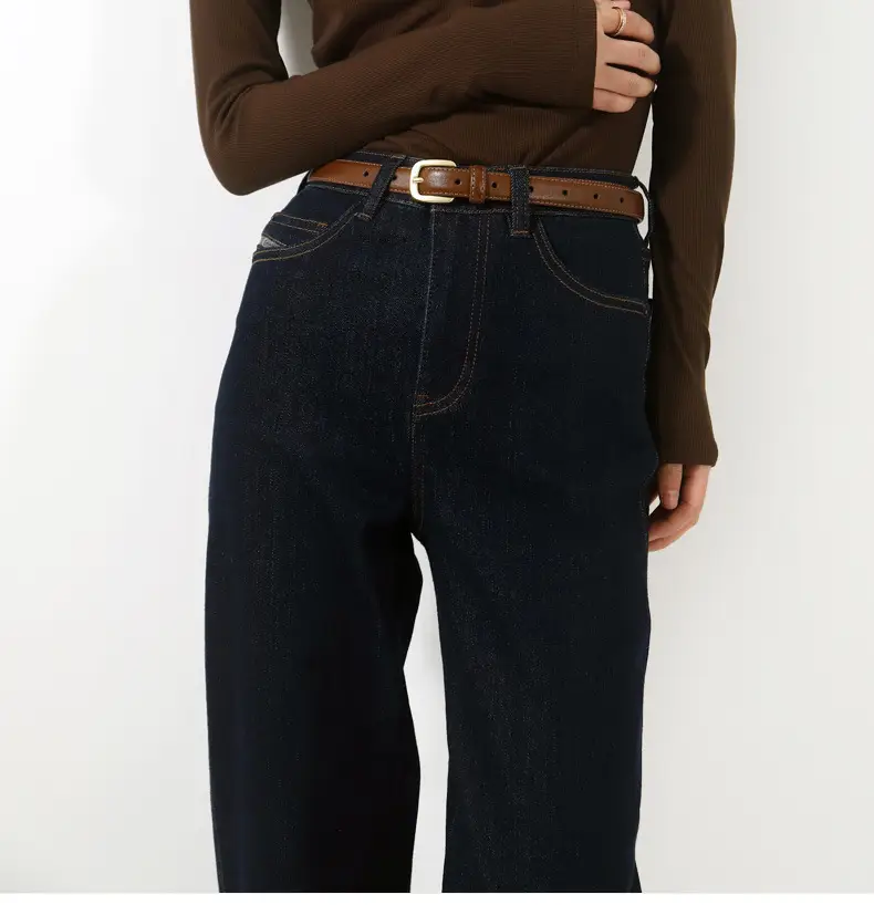 Women's Black Leather Belt for Suits & Jeans — feature 9