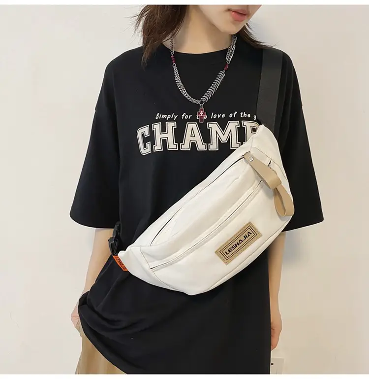 Women's Black Crossbody Shoulder Bag with Zipper Closure — feature 17