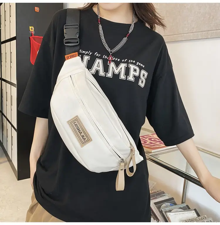 Women's Black Crossbody Shoulder Bag with Zipper Closure — feature 19