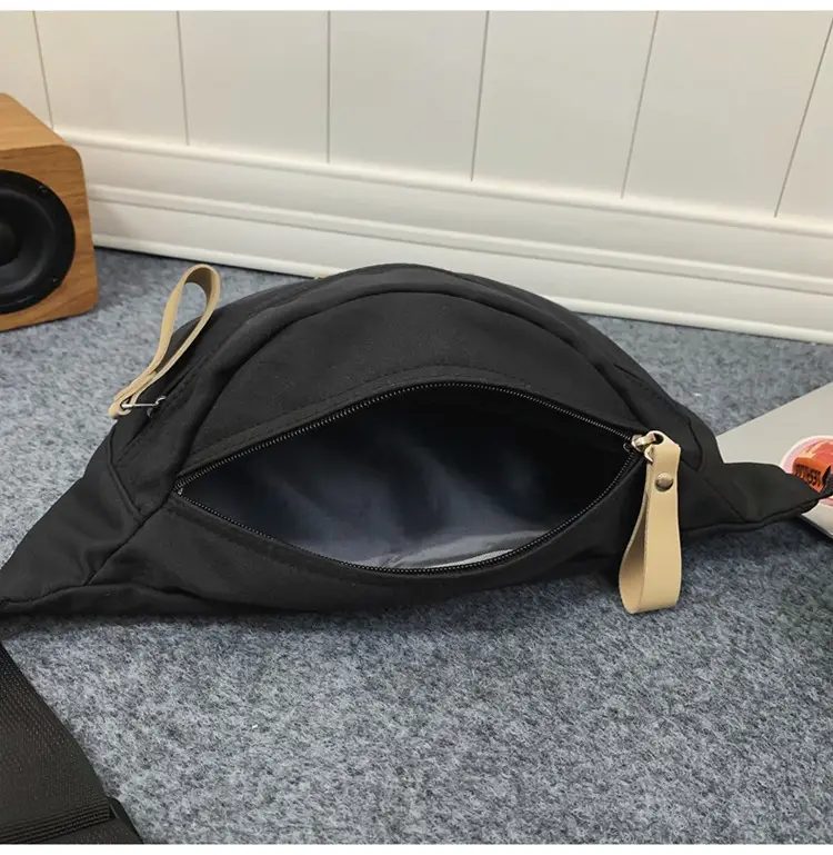 Women's Black Crossbody Shoulder Bag with Zipper Closure — feature 34