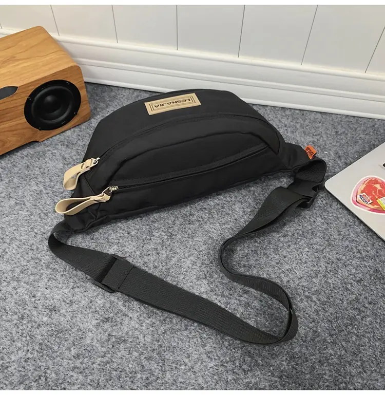 Women's Black Crossbody Shoulder Bag with Zipper Closure — feature 36