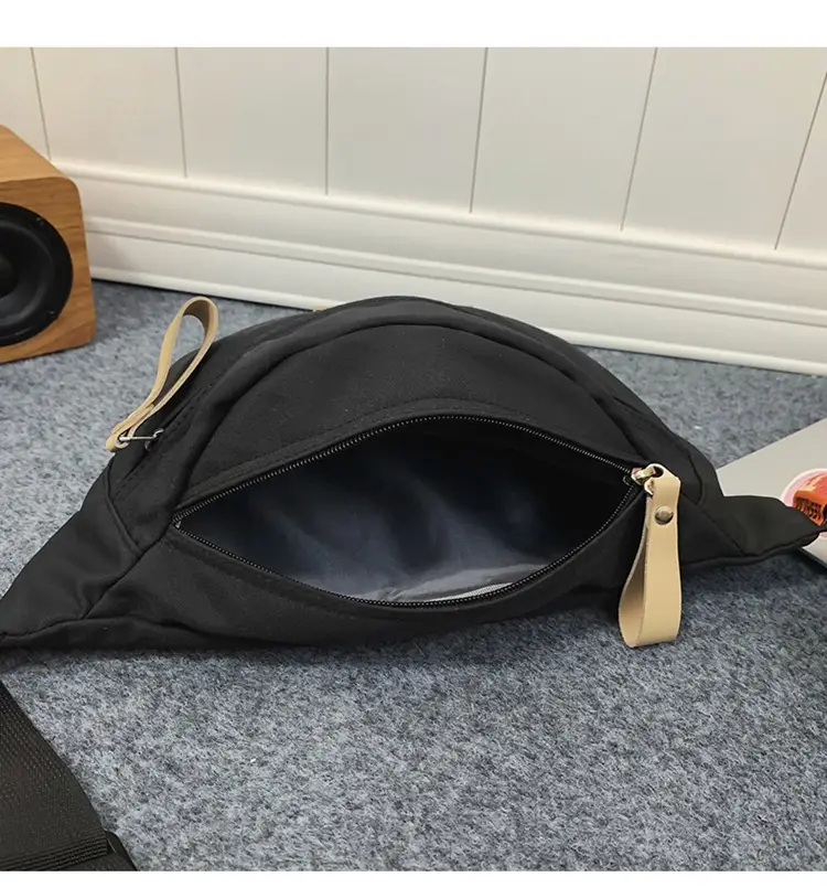 Women's Black Crossbody Shoulder Bag with Zipper Closure — feature 38