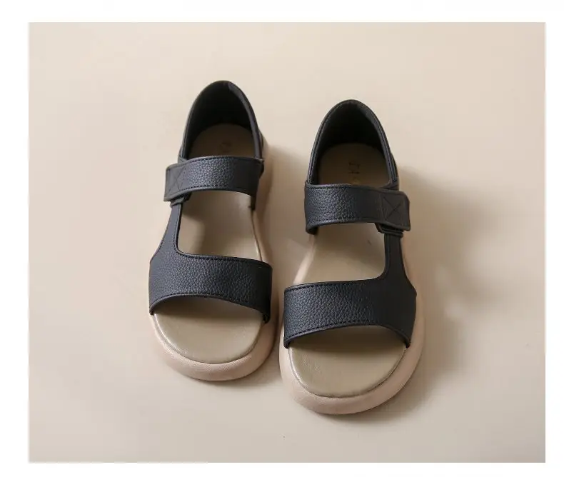 Women Beige Velcro Sandals Plus Size 2024 — feature 22