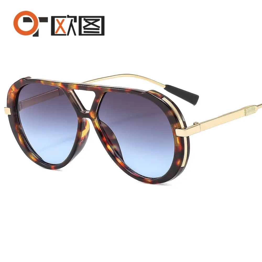 Modern White Gold Sunglasses M6152 with Gradient Shades - Image 9