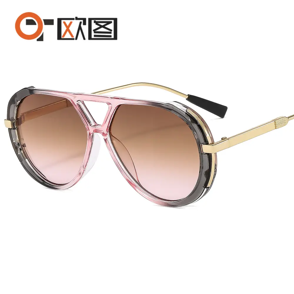 Modern White Gold Sunglasses M6152 with Gradient Shades - Image 10