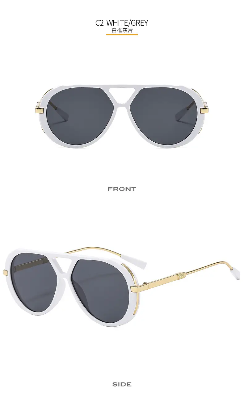Modern White Gold Sunglasses M6152 with Gradient Shades β feature 10