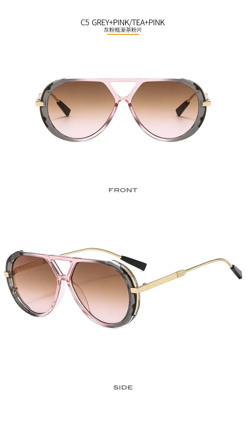 Modern White Gold Sunglasses M6152 with Gradient Shades β feature 13