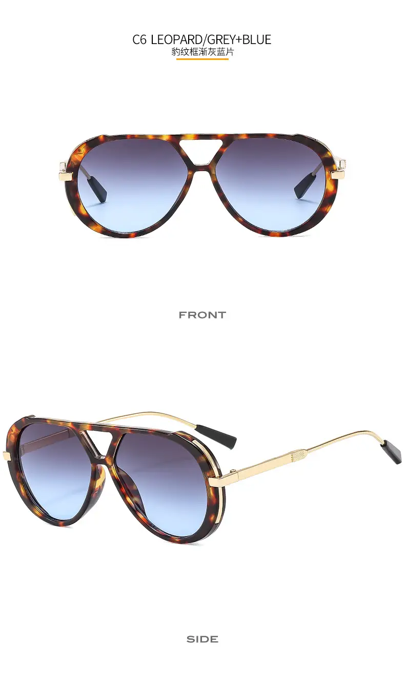 Modern White Gold Sunglasses M6152 with Gradient Shades β feature 14